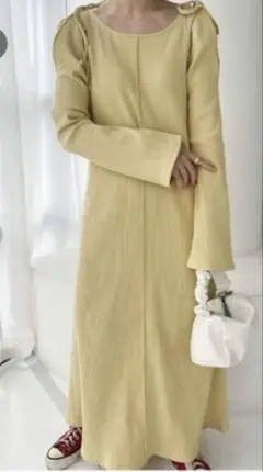 jumelle リボンリブカットアウトワンピース