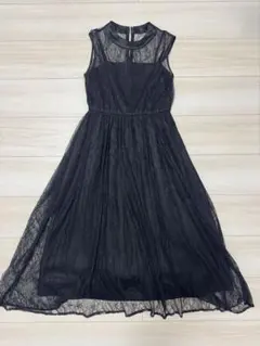 UNIVERVAL MUSE 総レースワンピ 黒 2