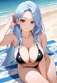 【まとめ買いお得】A4ポスター巨乳美少女水着アニメNo.360 AIイラスト