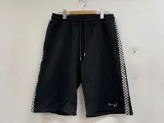 スタンプドSTAMPDチェッカーラインスウェットハーフパンツ★L★A24312
