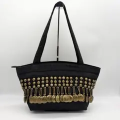 GIANNI VERSACE ヴェルサーチ トートバッグ メデューサ 刺繍 黒 - メルカリ