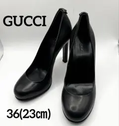 GUCCI グッチ　ラウンドトゥパンプス36(23㎝) 黒のサムネイル