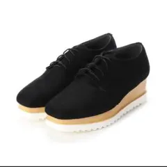 厚底革靴 マニッシュ オックスフォードシューズ レディース ウェッジソール