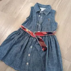 Ralph Lauren デニムノースリーブワンピース 12M