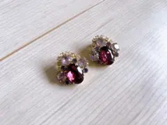 ゴールド ストーン イヤリング