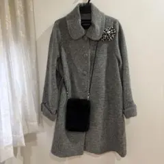 インゲボルグ 黒　ふわふわ♡ショルダーポシェット　フェイクファー　エコファー