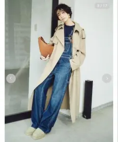 新品 Mila Owen 共ベルト付憲章デザイントレンチコート