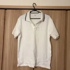 ホワイトポロシャツ ブラック襟