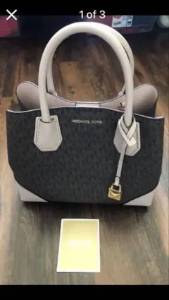 MICHAEL KORS ダークブラウン ベージュ ハンドバッグ