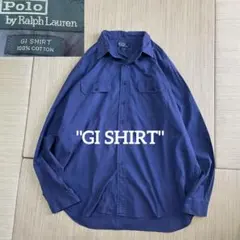 90s ポロバイラルフローレン GI SHIRT コットン ネイビー XXL