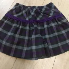 新品未使用 かわいい女の子 チェック キュロット 90
