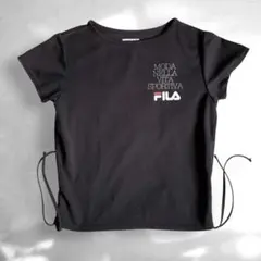 FILA フィラ ロゴプリント 半袖 Tシャツ ブラックのサムネイル