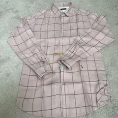 DIESEL ピンク チェック ボタンダウンシャツ