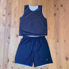 アシックス リバーシブルタンクトップ×NIKEリバーシブルバスパン セット 黒