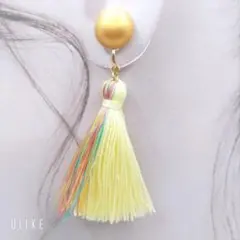 イエローゴールドタッセルイヤリング
