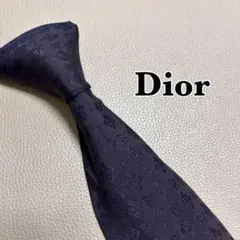 ディオール　ネクタイ　トロッター　ストライプ ドット　チェック　総柄　パープル