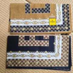 FENDI ハンカチ ブラウン ネイビー
