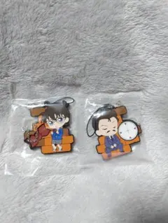 名探偵コナン　ラバスト　ラバーストラップ　傘チャーム　江戸川コナン　毛利小五郎