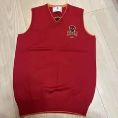 MARK & LONA レッド Vネック ベスト