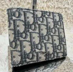 クリスチャンディオール Dior 二つ折り財布オブリーク　トロッター　ジャガード