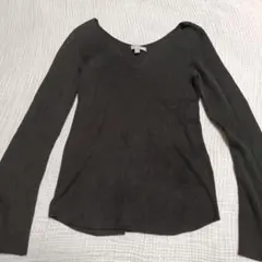 値下げ UNIQLO Mame Kurogouchi リブカットソー ブラックL