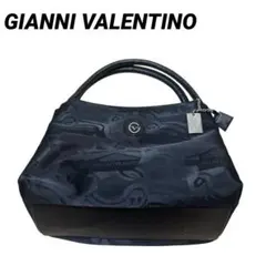 GIANNI VALENTINO ジャンニバレンチノ ハンドバッグ ナイロン 黒