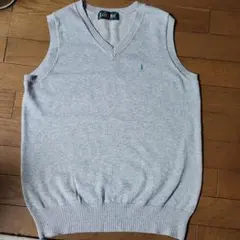 EAST BOY グレー ニットベスト Vネック