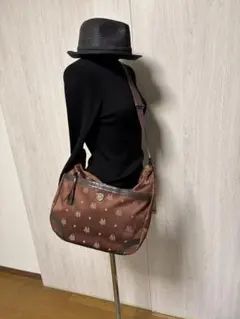 ケイタマルヤマ 新品同様 ブラウン ナイロン ショルダーバッグ