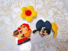 Disney★チップとデール グーフィー 花 ジビッツ★海賊 クロックス