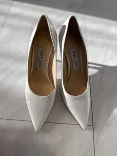 Jimmy Choo ホワイトハイヒール 36 1/2