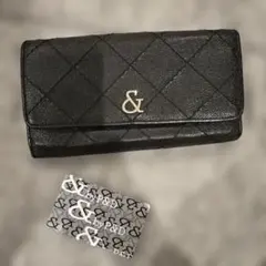 《良品》大容量　　ピンキーアンドダイアン長財布　ブラック✖️ピンク