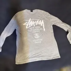 Stussy World Tour ロングスリーブ Tシャツ グレー Lのサムネイル