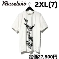 ラッセルノ ゴルフ ショートスリーブ エンジェル モックネック ホワイト 2XL