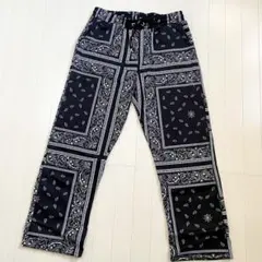 メンズ　ペイズリー柄　裏起毛　あったか　パンツ