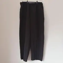 メンズ ワイドパンツ ブラック 3XL ウエストゴム 大きめ ゆったり