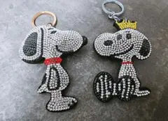 キラキラスヌーピー キーホルダー 2個セット