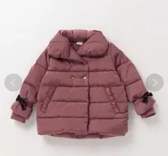 未使用プティマイン袖リボンダブルボタンダウンコート女の子アウター　120 レッド