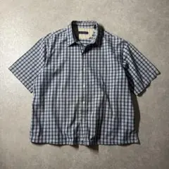 00s archive c-boy シティボーイ 短丈 半袖チェックシャツ