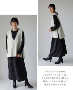 【送料無料】小花柄2WAYプリントワンピース　Mサイズ