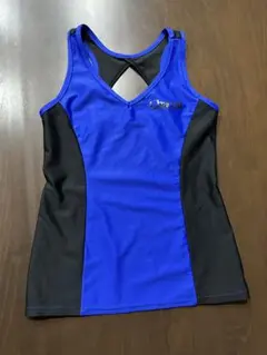 Chacott オープンバックロングトップ　ブルー　140サイズ