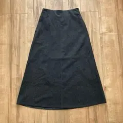 ⭐️GU ロングスカート⭐️ 濃灰色　S size ウエストゴム