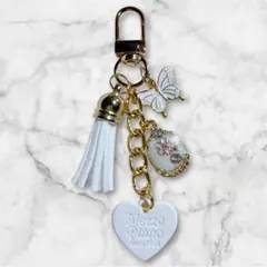 【ハンドメイド】ホワイト＆ゴールドの上品バッグチャーム♡79