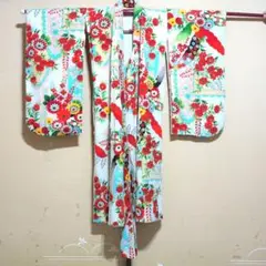 花柄和風生地 　アンティーク　はぎれ