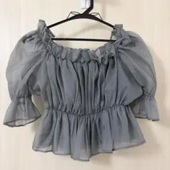 【新品タグなし・匿名配送】GRLグレー　オフショルトップス