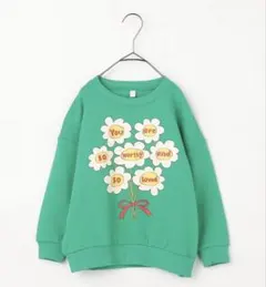 プルミエ　イロチ買いしたいバリエーショングラフィック裏起毛トレーナー 100cm