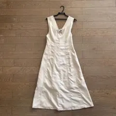 CIAOPANIC デニム ノンスリーブ バック レースアップ ロングワンピース