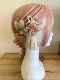 成人式・卒業式 髪飾りセット｜ドライフラワー＆タッセル 和装ヘアアクセサリー