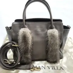 CHRISTIAN VILLA ショルダーバッグ ストラップ グレージュ 本革のサムネイル