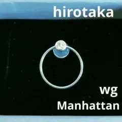 ヒロタカ　ダイヤモンド　0.07ct k10 wg ドアノッカー　ピアス