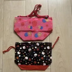 キティちゃん　和柄巾着袋　2個セット